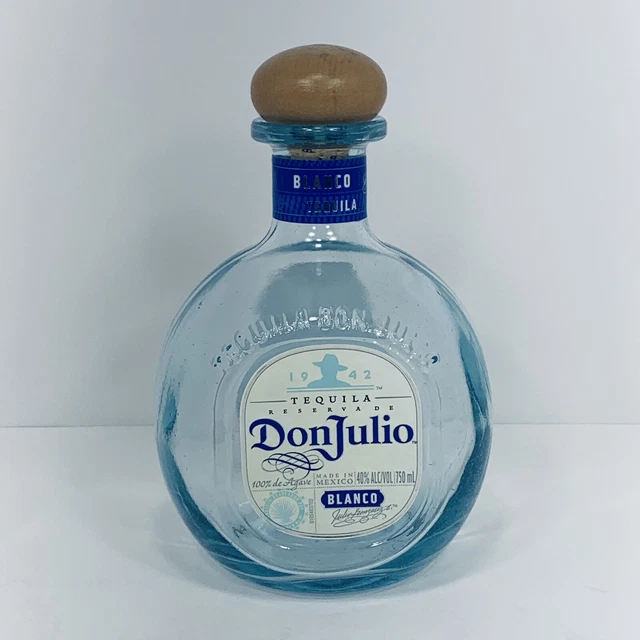 1 EMPTY 750 ML Don Julio Blanco Tequila Bottle With Cork Top 12.50