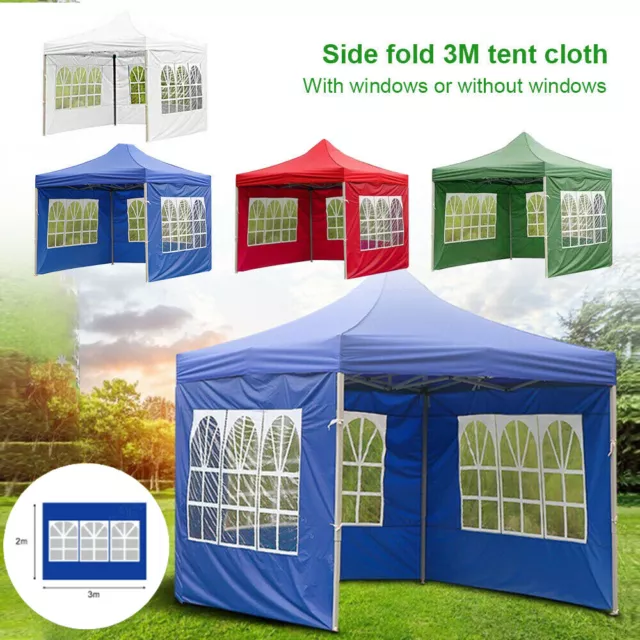 Gazebo With Sides Garden Marquee PE Awning Beach Party Camping Tent Canopy 3x2m