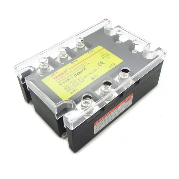 30A 3 Phase SSR Solid State Relay DC Control AC In DC3-32V Out AC24-480V D4830A