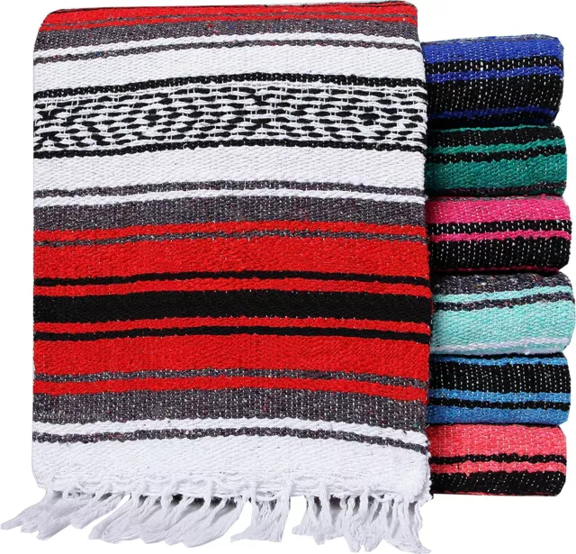 El Paso Designs - Mexican Yoga Blanket - Colorful Falsa Serape - Camping, Picnic 3