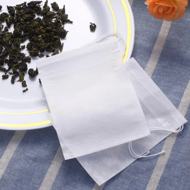 100 pz bustine da tè non tessute 70 * 90 mm filtro cordino per foglie sciolte