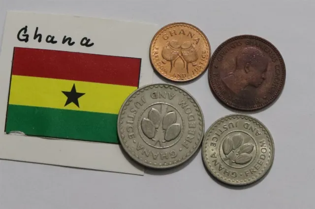 🧭 🇬🇭 Ghana Old Coins Lot B55 #55 Zb48