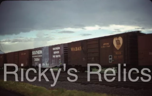 Original Slide WAB #90485 Boxcar Wabash 1978 Action SOU 31264 MKT
