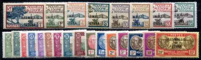 WALLIS et FUTUNA 1930 Yvert 43-65 ex ** POSTFRISCH 23 WERTE TADELLOS (F4175