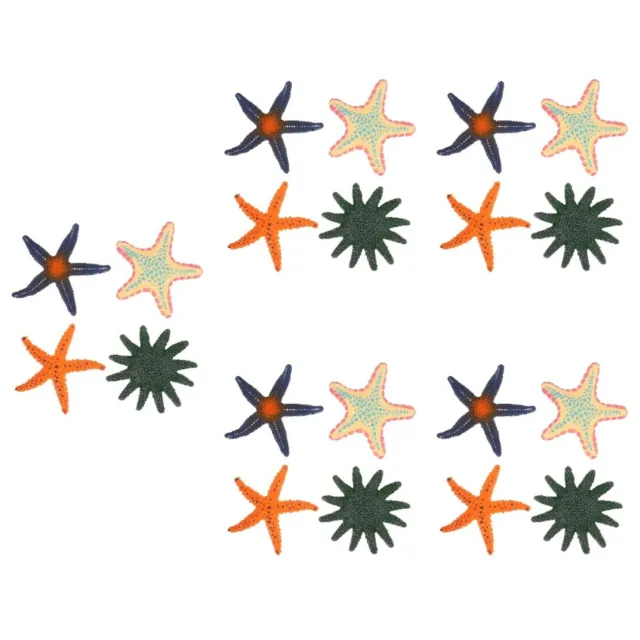 20 piezas Simulación Starfish Pvc Bebé Acuario Modelo de Hogar Juguete Mini