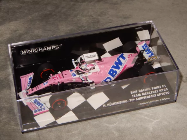 Minichamps F1 1:43 N Hulkenberg BWT Racing Point RP20 70th Anniversary GP 2020