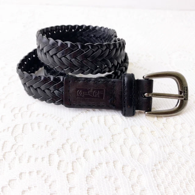 Levi’s Bonded Braided Leather Belt Black Boys Size M (26-28)