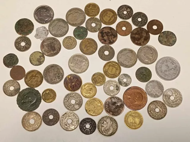 Lot  E  Pièces de monnaies françaises anciennes en petit état