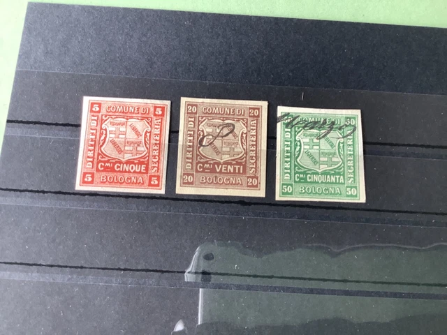 Italy Bologna 1872 revenue mounted mint & used stamps Ref A4454