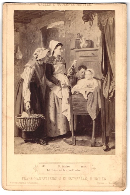 Fotografie Franz Hanfstängl, München, Gemälde La visite de la grand´ mère, Foto