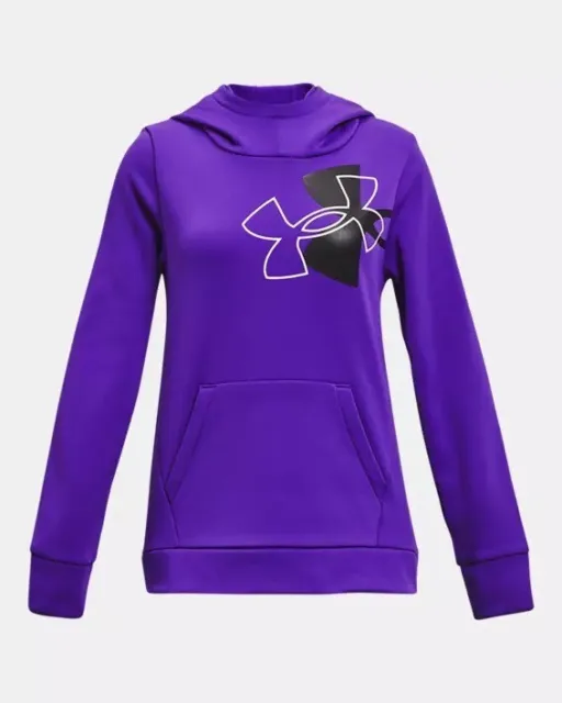 Under Armour Girls' Fleece Big Logo Hoodie Purple YMD New!