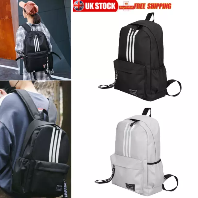 Mens Large Backpack Student School Bags - PLAIN WORK TRAVEL HIKING RUCKSACK