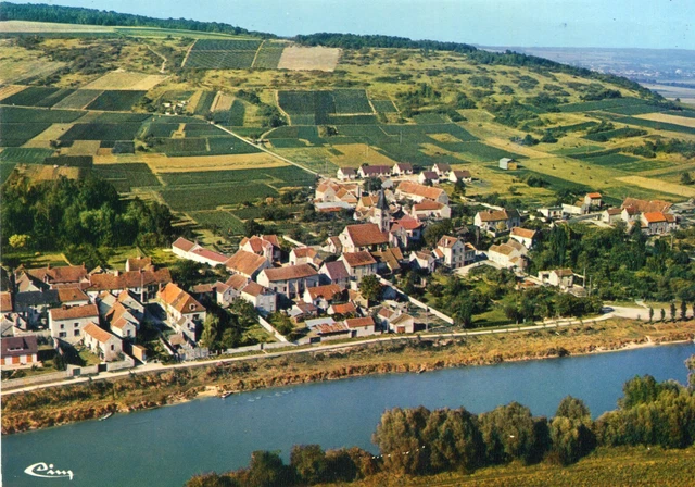 Carte AZY SUR MARNE Vue aérienne Le vignoble