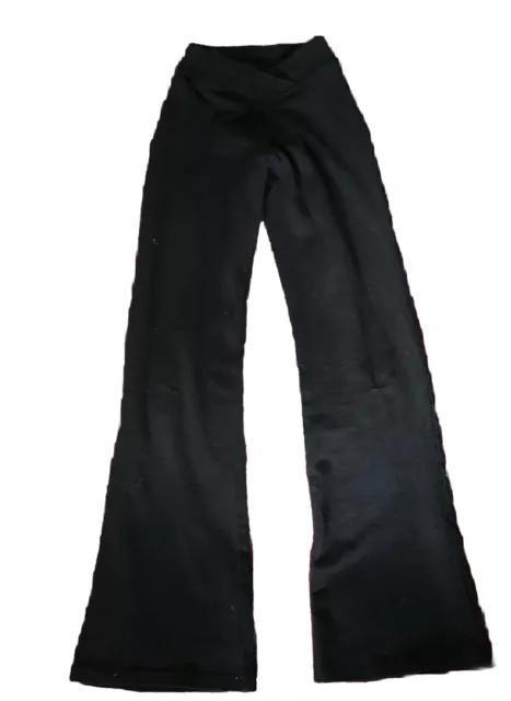 Bloch Dance Pants Black Warm Up Crossover Waist Girls Size S