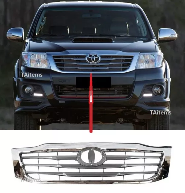 Front Radiator Center Grille Fits For Toyota Hilux N70 2012-2016