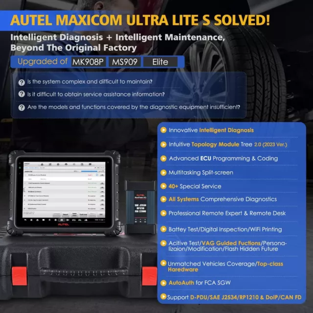 2024 Autel MaxiSys ULTRA Lite MS919 Diagnostic Scanner Advanced VCMI Programming 3