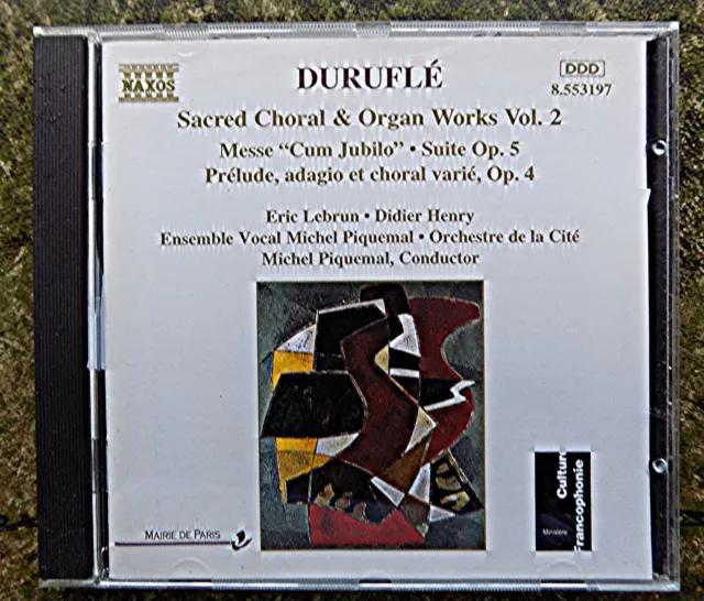 Durufle CD  Sacred Choral & Organ Works Vol 2 Eric Lebrun Michel Piquemal (D)