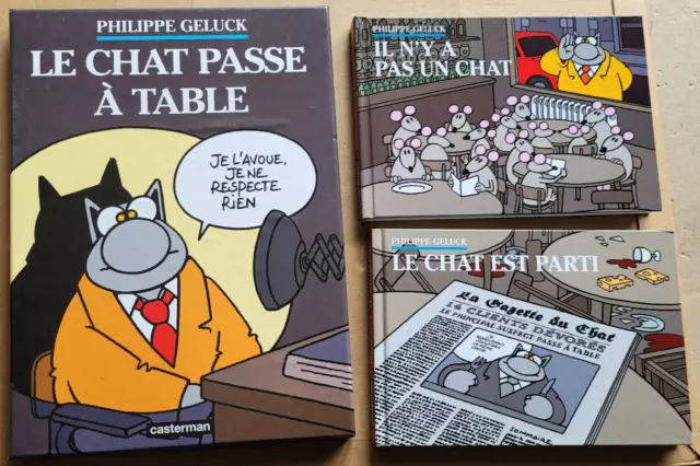 Le Chat Le Chat passe à table P GELUCK éd Casterman 2014 sous Coffret