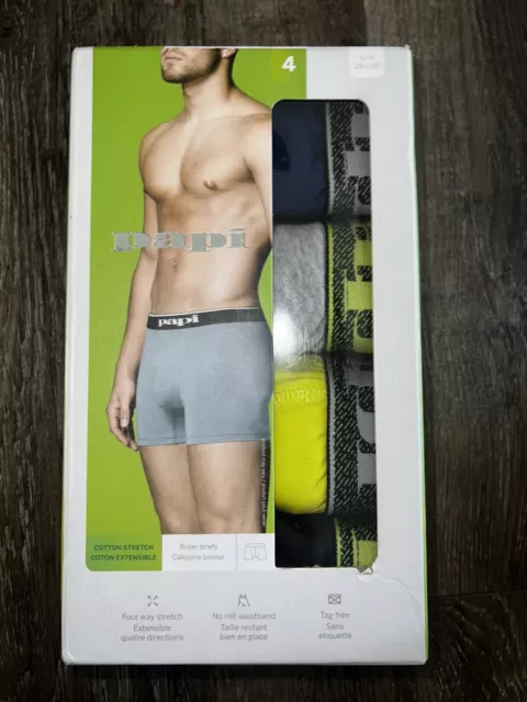 3-Pack Papi Men's Stylish Brazilian Trunks - Papi Underwear Cotton  Stretch/Solid