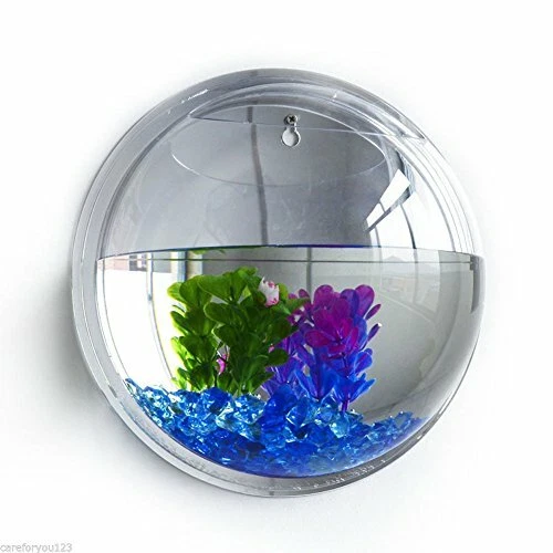 2Pack Wall Hanging Fish Tank Mounted Fish Bowl Betta Tank Fish Plant Hanging Pot 3