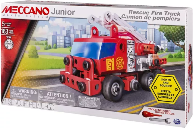 Camion de Pompiers Meccano Junior - Meccano - 6056415 - Jeu Jouet enfant