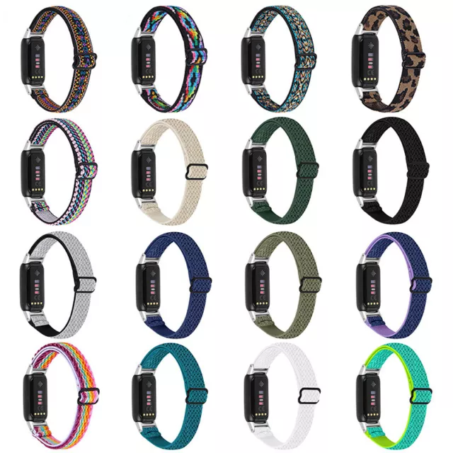 Nylon Woven Fabric Adjustable Replacement Watch Wrist Band Strap For Fitbit Luxe
