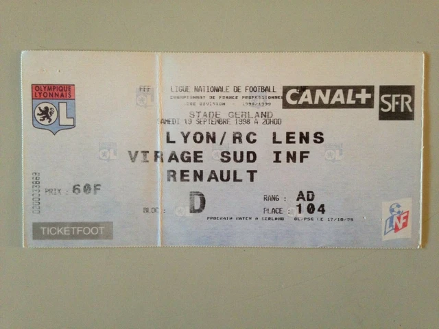 Billets RC Lens - AS Monaco (ASM