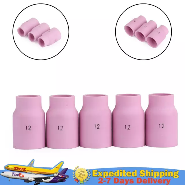 5pcs Large Gas Lens Ceramic Cup 53N87 #12 TIG Welding Torch