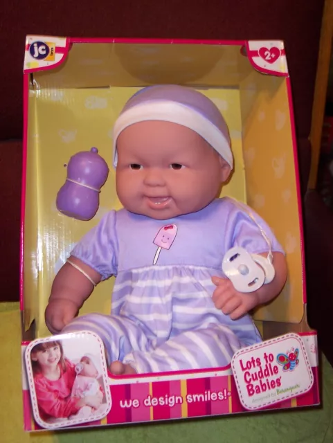 NEW Berenguer 20" Lots To Cuddle Babies 2018 Baby Doll Molded Hair Pacifier NIB