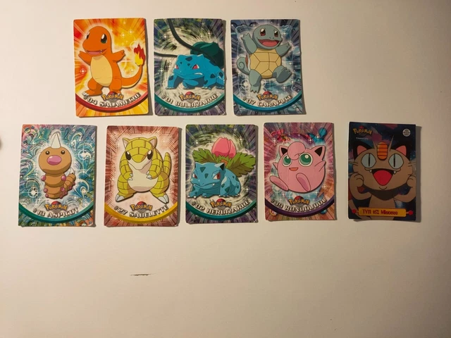 LOT DE 8 cartes pokemon tv animation edition comportant les 3 starters