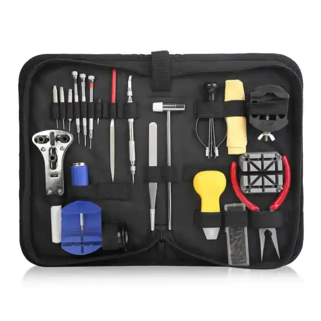 21pcs Watch Repair Kit Link Remover Spring Bar  Band Holder Case Opener Tools US