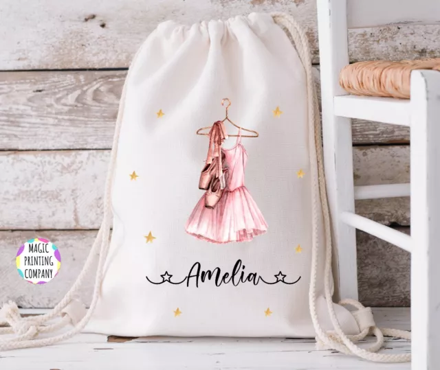 Personalised Ballet Dance Bag Girls  Ballet Dancing Gym Kit Gift Pointe shoe bag