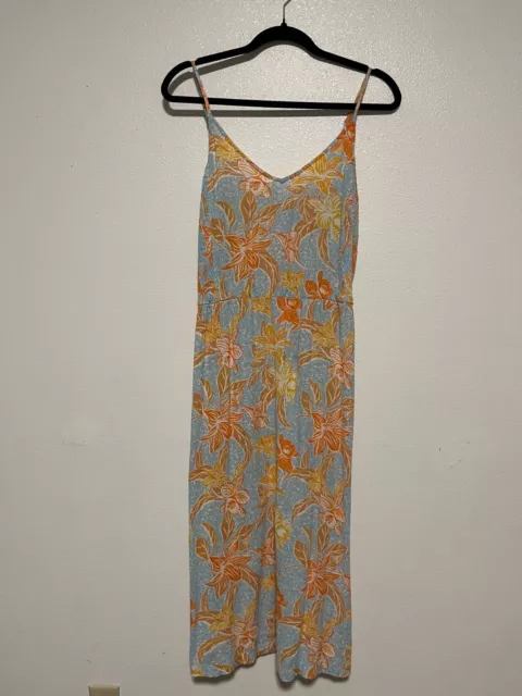 Women's size Large Roxy summer midi spaghetti strap dress