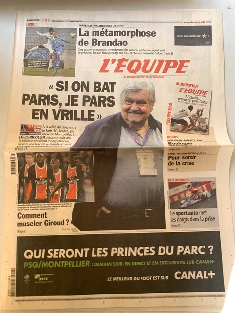 L'Équipe Journal Du 18/12/1975 - PSG, Basket Villeurbanne, Ski Fabienne Serrat
