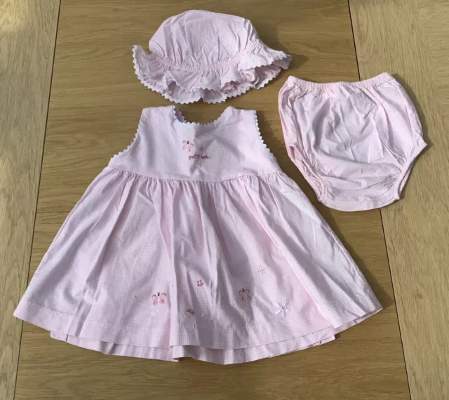 Marks & Spencer - Baby Girl Pink Summer Dress Bundle - 3 Items - Age 6-12 Months