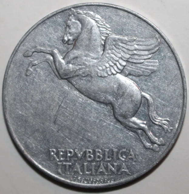 Italian 10 Lire Coin 1949 R KM# 90 Italy Pegasus Ten