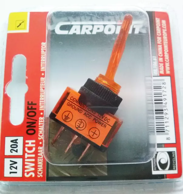 CARPOINT Schalter An / Von Orange 12V 20A 0810661 Orange 08.106.61