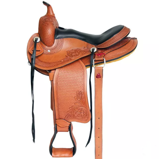 WILDRACE Western Barrel Racing Horse Leather Saddle