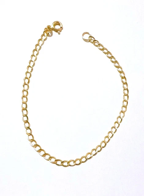 Bracciale catena groumette oro giallo 18kt 19,5cm Bracciale catena groumette oro giallo 18kt 19,5cm