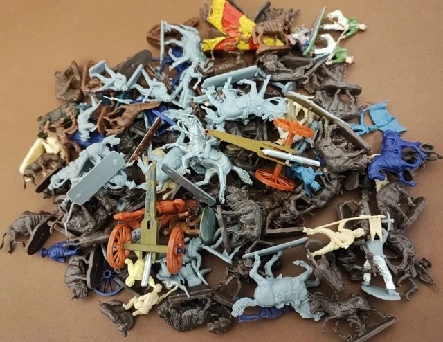 Booso 720 PièCes 1/72 Bricolage Simulation Soldats en Plastique Figurine Figurines ModèLe Mini Figurines de Soldat Accessoires de Table de Sable