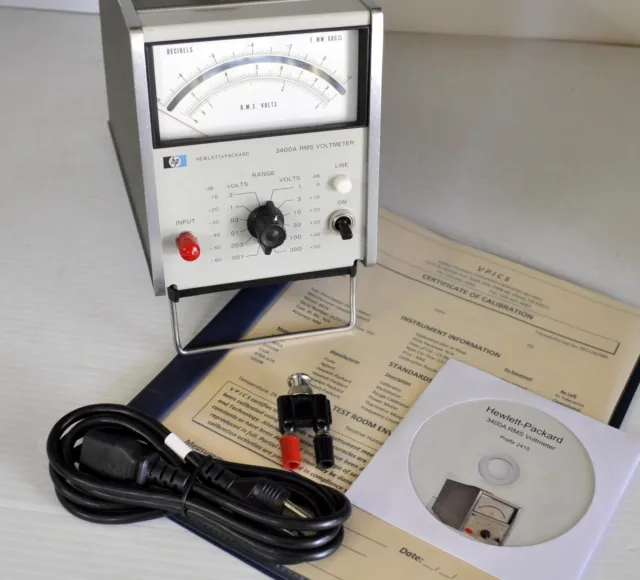 HP 3400A RMS Voltmeter Fully Solid State, Opt 1 & C30 - Refurbished and Cal'ed