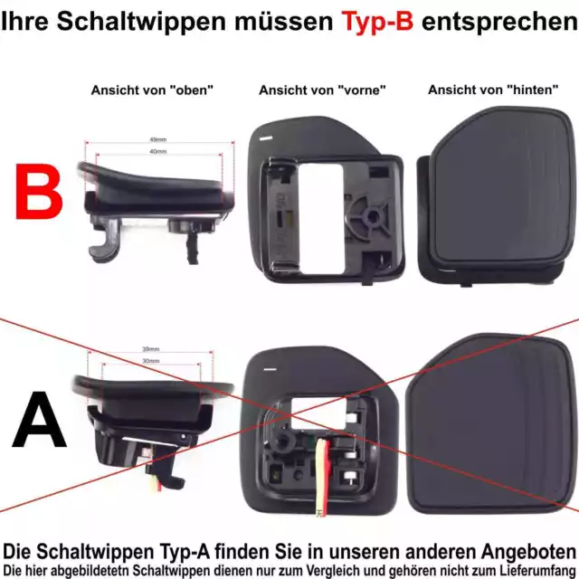 Schaltwippen Shift Paddles passt zu Audi A3 S3 RS3 (8P) A4 S4 B7 B8 Echt Carbon 3