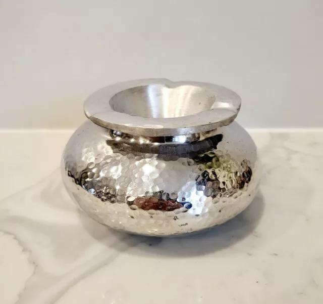 Hand Made Stainless Steel Moroccan Artisanal Ashtray Non Rusting With Lid 3"x 4"