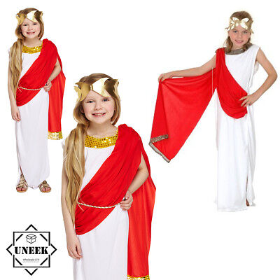 Girls Greek Goddess Fancy Dress Costume World Book Day Week Up Child Kids