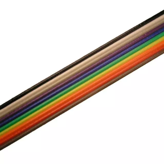 Meterware Flachbandkabel AWG28 Kabel 14polig Flachkabel 1,27mm farbig 087574