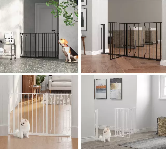 Escaleras para mascotas montadas a presión puerta de seguridad perro puerta barrera