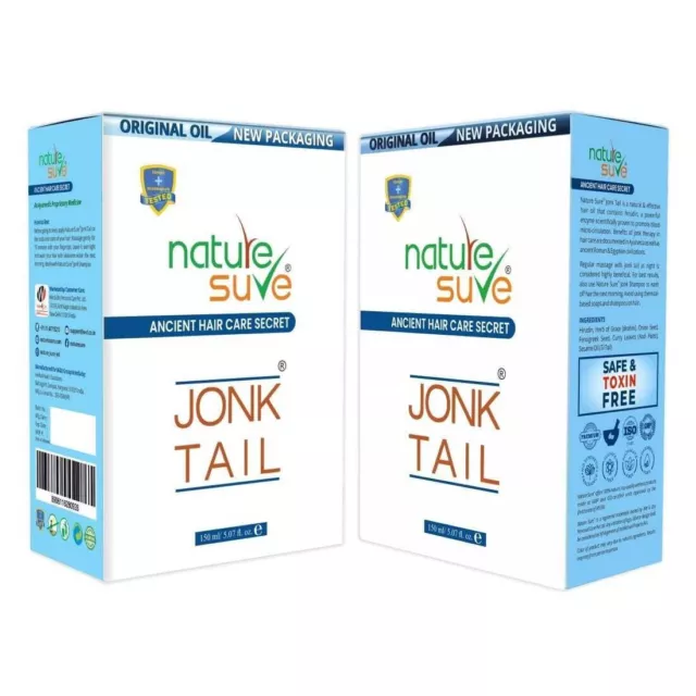 Nature Sure Jonk Cola Pelo Aceite para Hombres Y Mujeres - 2 Packs (150 ML Cada)