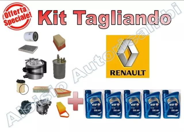 KIT TAGLIANDO RENAULT CLIO IV 1.5 DCI 75/90CV **Spedizione Inclusa!!**