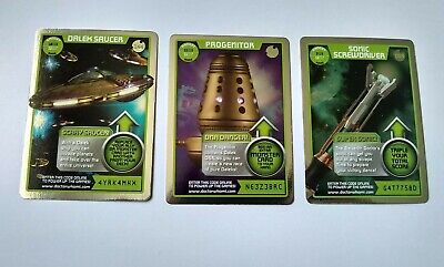 Lot x 3 Doctor Who Monster Invasion Foil Gadget Trading Cards