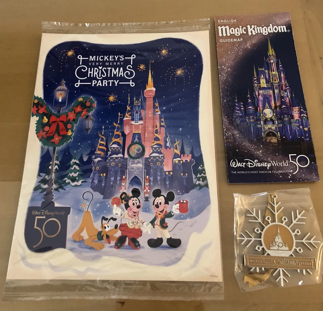 WALT DISNEY 50TH Anniv Mickeys Very Merry Christmas Ornament Lithograph